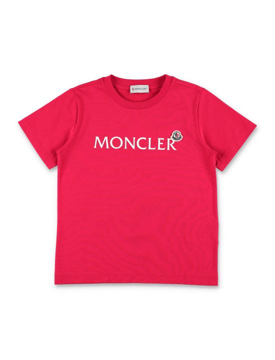 26SS [키즈] 몽클레어 티셔츠 8C0001089AFV 455 Rosso