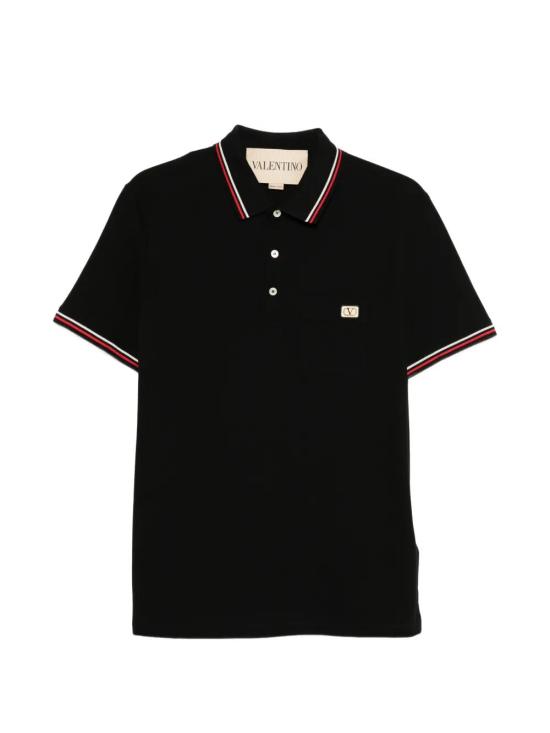 26SS 발렌티노 가라바니 폴로 티셔츠 VMH01KAQJ 0NO NERO