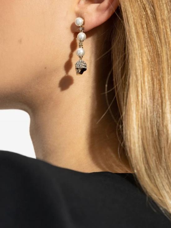 26SS 알렉산더 맥퀸 이어링 836464 J161P 1953 PEARL SWAROSKY - ALEXANDER MCQUEEN