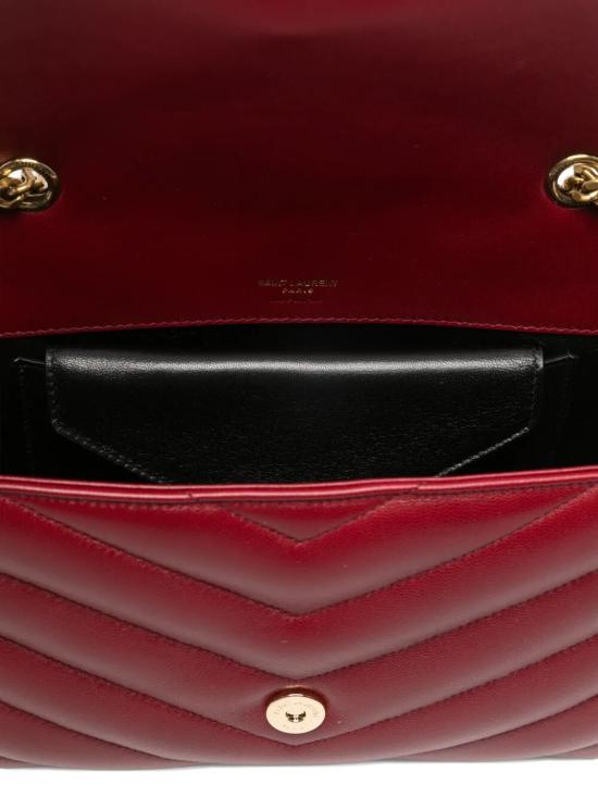 26SS 생로랑 루루 마틀라세 램스킨 미디움 숄더백 801439 AAEAX 6946 CARMINE RED - SAINT LAURENT