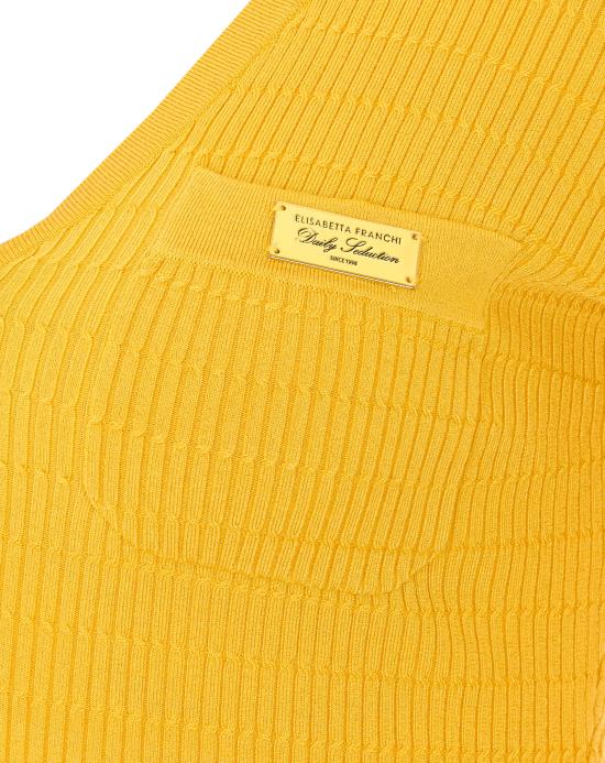 26SS 엘리자베타프랜치 스웨터 MK86B61E2 EV4 Yellow - ELISABETTA FRANCHI