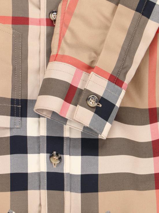 26SS 버버리 슬림핏 체크 코튼 셔츠 8111856 A7028 Beige - BURBERRY