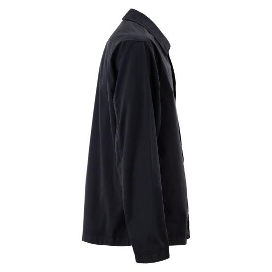 26SS 스톤 아일랜드 스트레치 오가닉 코튼 트윌 레귤러핏 컨실드 집 오버셔츠 L1S151200013 NAVY - STONE ISLAND