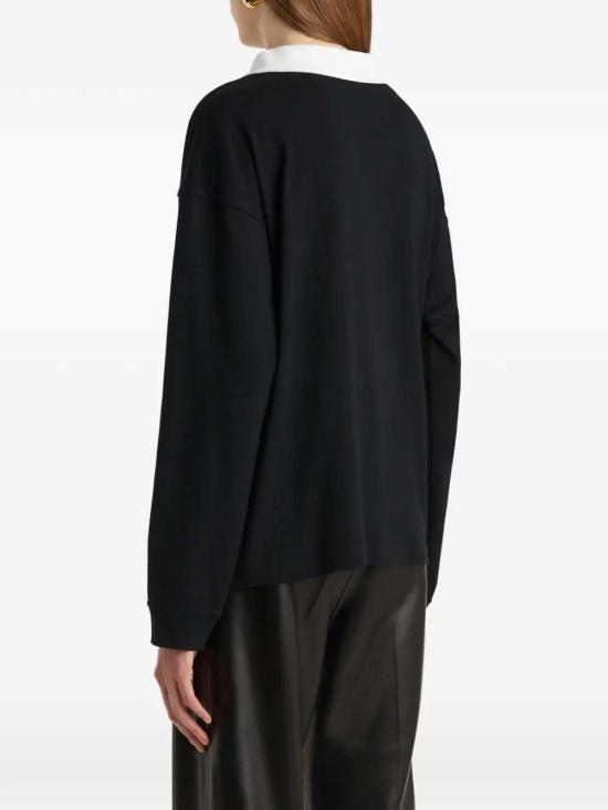 26SS 케이트 폴로 티셔츠 24534219W4219 294 BLACK WHITE - KHAITE