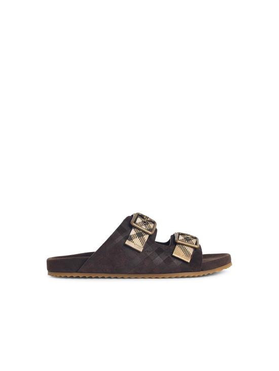 26SS 버버리 더블 버클 체크 샌들 8118887C1170 Brown