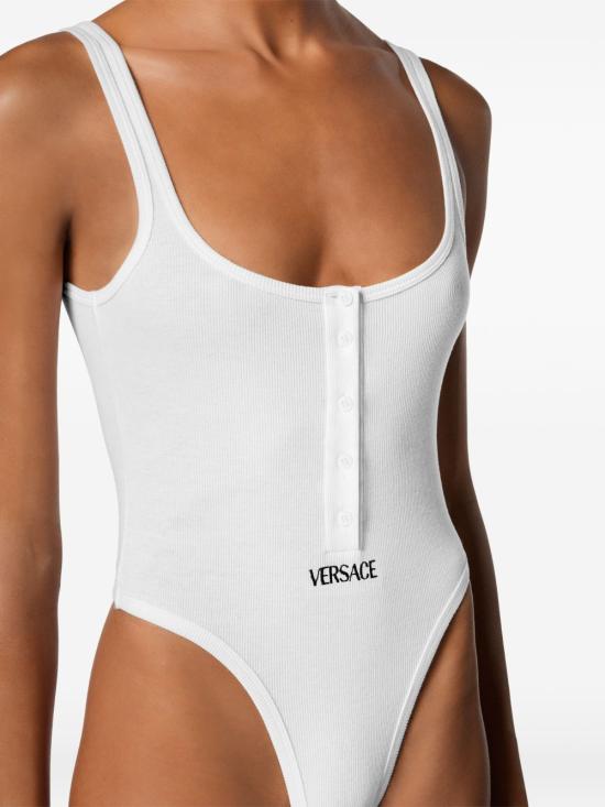 26SS 베르사체 바디수트 티셔츠 1019688 1A095511W010 White - VERSACE