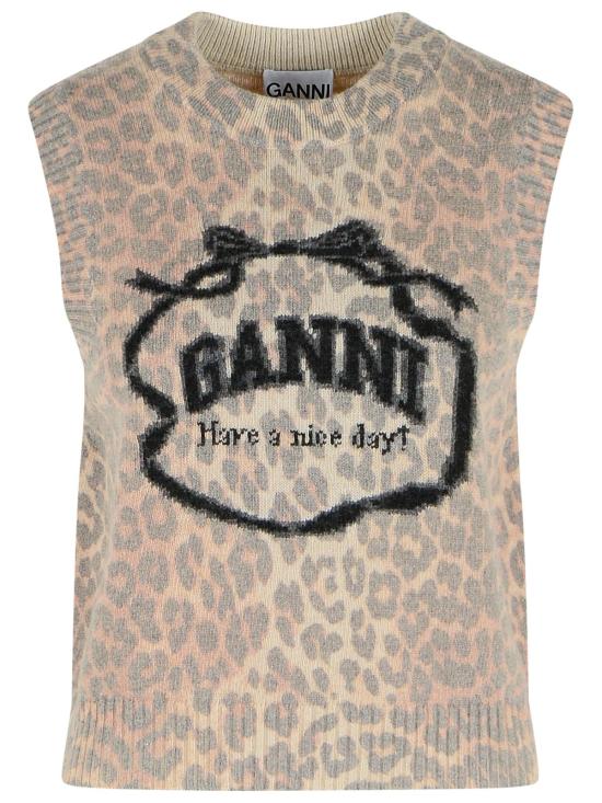 26SS 가니 그래픽 울 베스트 A1070044943 Brown