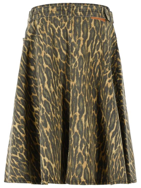 26SS 가니 레오파드 데님 랩 스커트 A1090089894 Brown - GANNI