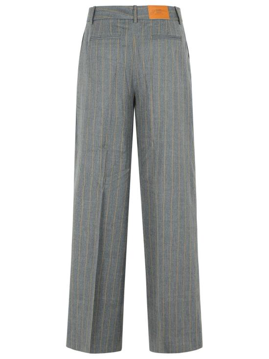 26SS 가니 스트라이프 크로스오버 트라우저 W0761205 Grey - GANNI
