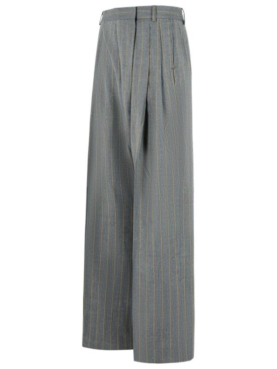 26SS 가니 스트라이프 크로스오버 트라우저 W0761205 Grey - GANNI