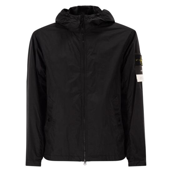  스톤 아일랜드 크링클 랩스 NY 윈드 레지스턴스 안티 드롭 후드 자켓 L1S154100001 BLACK