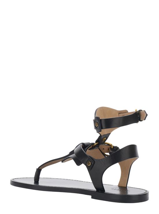26SS 이자벨마랑 EVEENA 이브나 레더 스트랩 샌들 SD0273FAD1B04S01BK Black - ISABEL MARANT