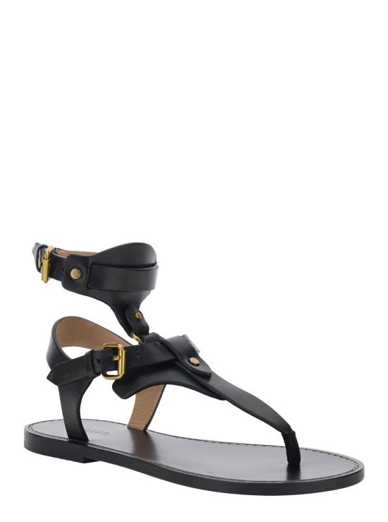 26SS 이자벨마랑 EVEENA 이브나 레더 스트랩 샌들 SD0273FAD1B04S01BK Black - ISABEL MARANT