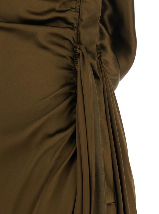 26SS 마르지엘라 실크 새틴 맥시 드레스 S51DG0005M35797813 Brown - MAISON MARGIELA