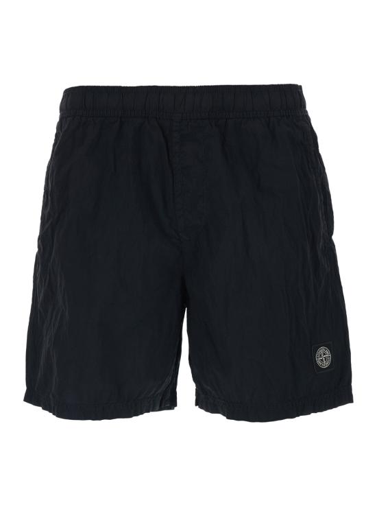 26SS 스톤 아일랜드 포켓 나일론 메탈 에코닐 에코닐 레귤러 핏 미드 렝스 스윔 쇼츠 L1S15B100004S0043V0020 Blu