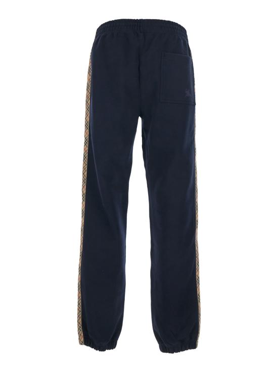 26SS 버버리 체크 트리밍 코튼 조깅 팬츠 8118995A1222 Blu - BURBERRY