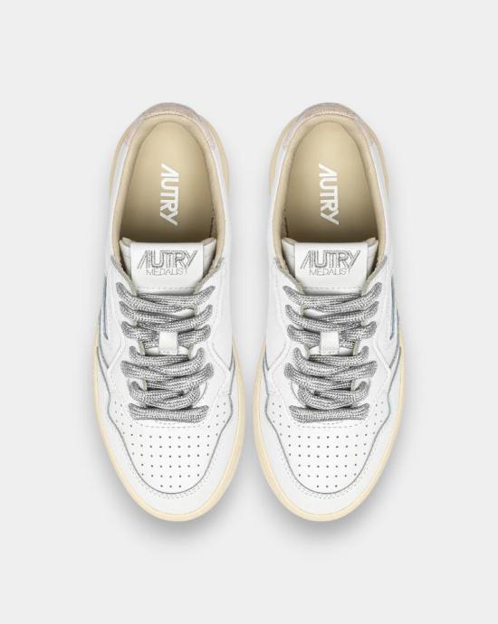 26SS 오트리 메달리스트 로우 스니커즈 AULW SW02 WTH SILV White - AUTRY