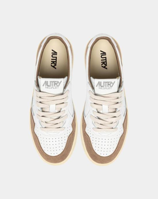 26SS 오트리 메달리스트 로우 스니커즈 AULM FT02 WHT ANTIL Brown - AUTRY