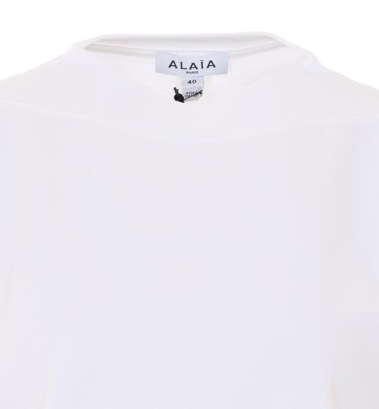 26SS 알라이아 반팔 티셔츠 AA9I0019J095C 000 White - ALAIA