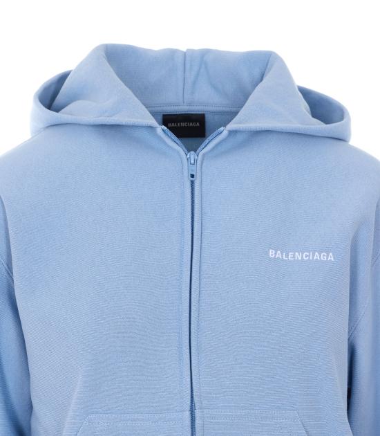 26SS 발렌시아가 백 집업 후드 851236 TTVJ24773 Blue - BALENCIAGA