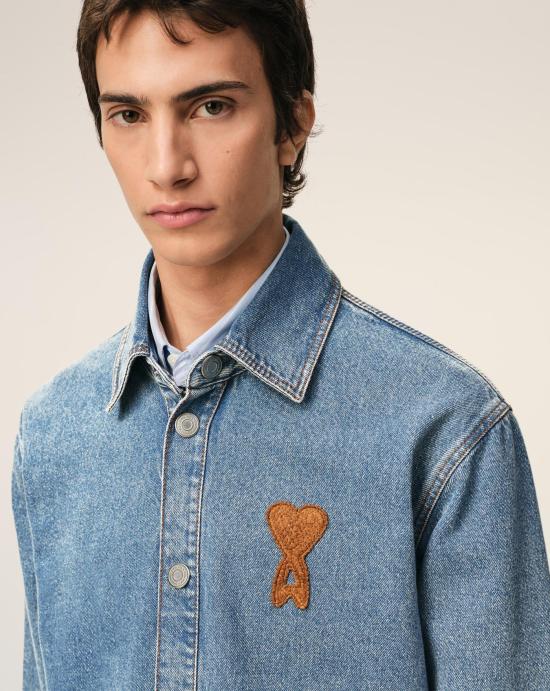 26SS 아미 ADC 코튼 니트 오버셔츠 UJK897DE0046 480 - AMI