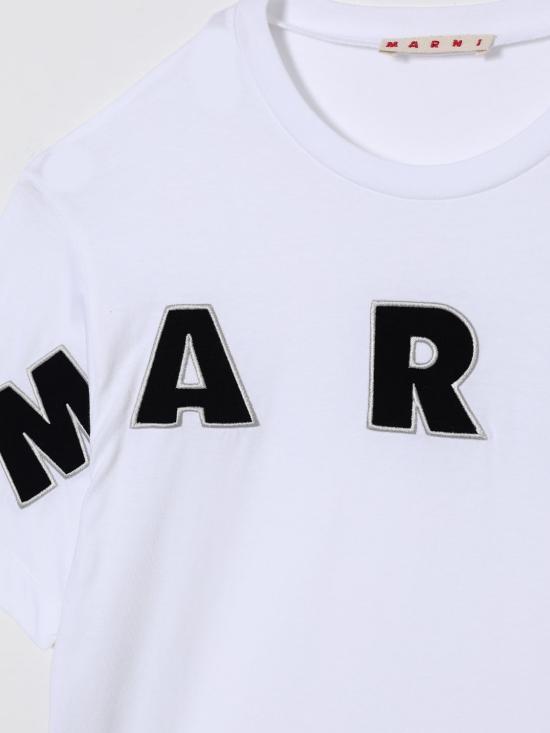 26SS [키즈] 마르니 티셔츠 M01265M00RF 0M100 White - MARNI