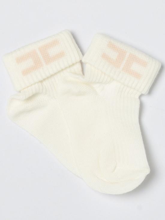 26SS [키즈] 엘리자베타프랜치 발목 양말 ENCZ002TV061 0245 Ivory - ELISABETTA FRANCHI