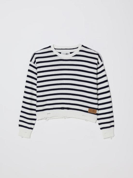 26SS [키즈] MM6 메종마르지엘라 풀오버 M60988MM07U M6C50 White