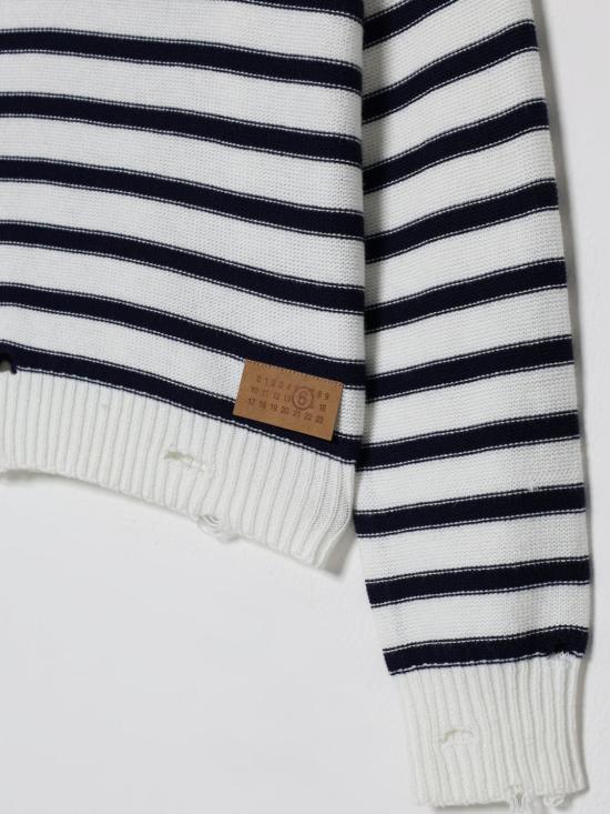 26SS [키즈] MM6 메종마르지엘라 풀오버 M60988MM07U M6C50 White - MM6 MAISON MARGIELA