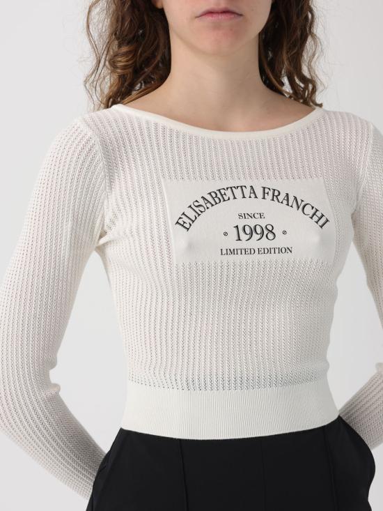 26SS 엘리자베타프랜치 스웨터 MK73Q61E2 360 White - ELISABETTA FRANCHI