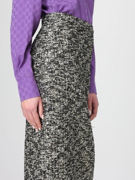 26SS 구찌 미디 스커트 853052ZATQ7 1173 Black - GUCCI