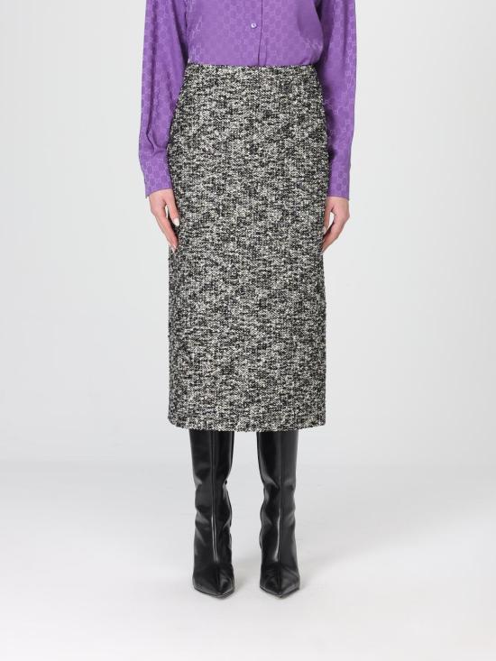 26SS 구찌 미디 스커트 853052ZATQ7 1173 Black