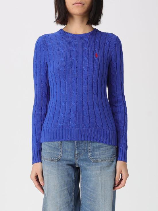 26SS 폴로 랄프로렌 폴로 자수 케이블 니트 스웨터 211971869 012 Blue 1