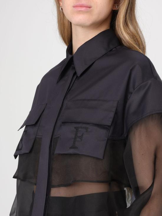 26SS 엘리자베타프랜치 셔츠 CA11861E2 110 Black - ELISABETTA FRANCHI