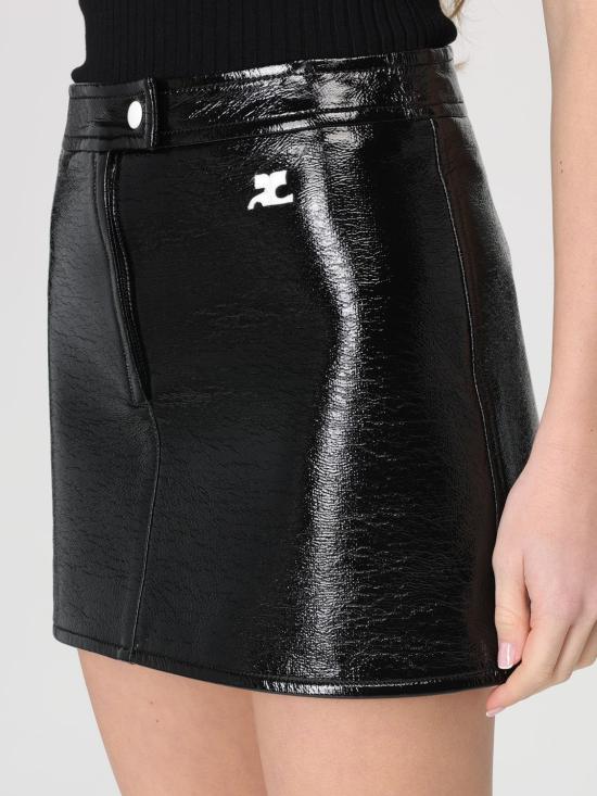 26SS 쿠레쥬 미디 스커트 PERCJU001VY0014 9999 Black - COURREGES