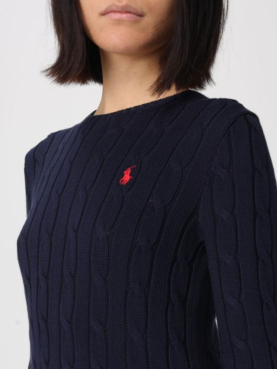 26SS 폴로 랄프로렌 폴로 자수 케이블 니트 스웨터 211971869 008 Navy - POLO RALPH LAUREN