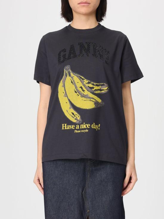 26SS 가니 바나나 그래픽 티셔츠 T4238 252 Black