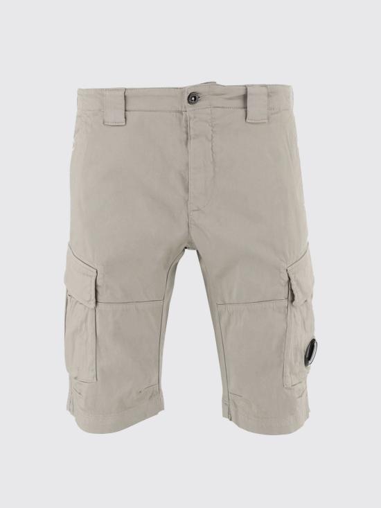 26SS 씨피 컴퍼니 스트레치 사틴 카고 렌즈 쇼츠 도브 20CMBE746A005694G 904 Grey 1 - C.P. COMPANY