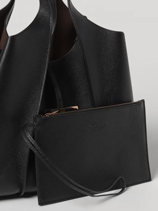 26SS 토즈 T 타임리스 미니 쇼핑백 XBWTSBA0300Q8E B999 Black - TODS