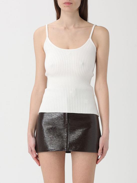 26SS 쿠레쥬 반팔 티셔츠 PERMDE012FI0001 0001 White