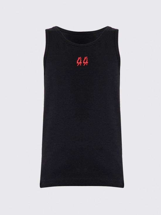 26SS 44레이블 반팔 티셔츠 B0030579FA584 P665 Black - 44 LABEL