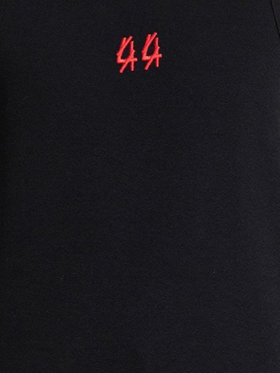 26SS 44레이블 반팔 티셔츠 B0030579FA584 P665 Black - 44 LABEL