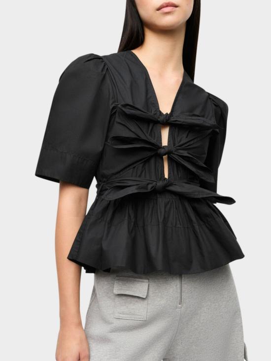 26SS 가니 블라우스 W0378 099 Black - GANNI