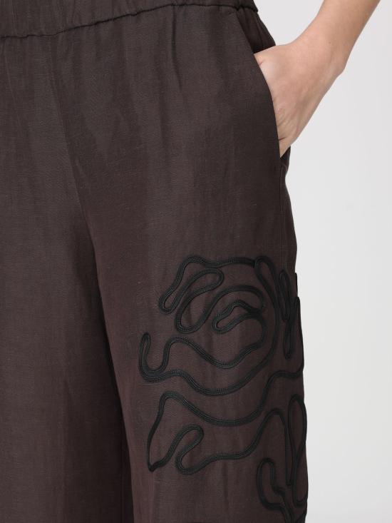 26SS 리비아나 콘티 팔라초 팬츠 F6SL94 W18 0 Brown - LIVIANA CONTI