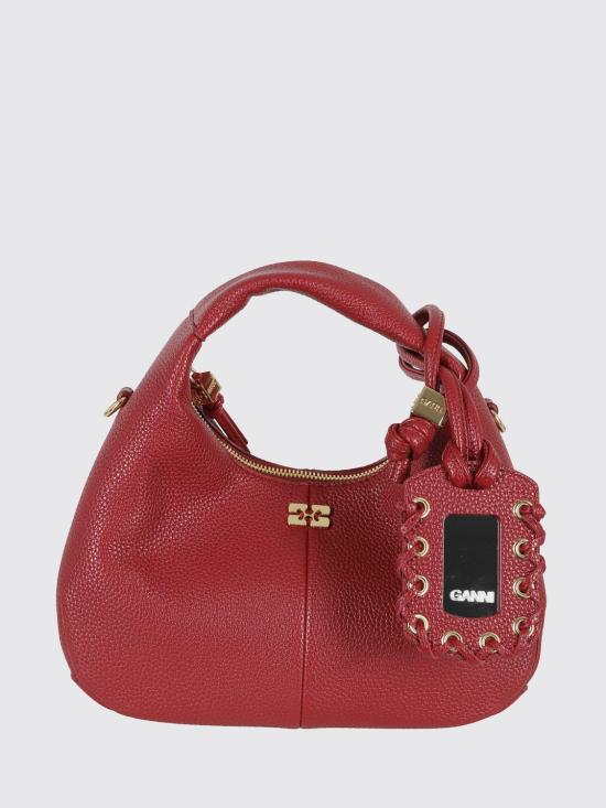 26SS 가니 그레인드 미니 호보백 B2070141 09F Red