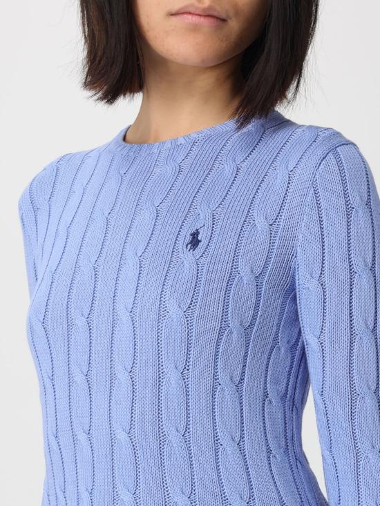 26SS 폴로 랄프로렌 폴로 자수 케이블 니트 스웨터 211971869 009 Blue - POLO RALPH LAUREN