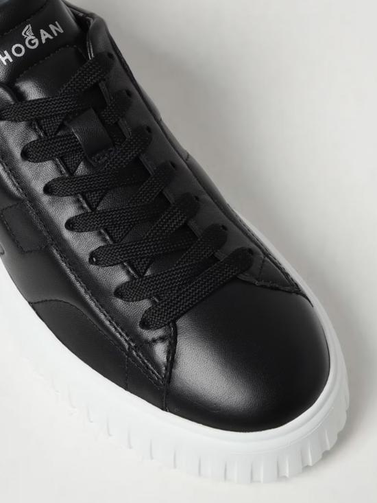 26SS 호간 H 스트라이프 스니커즈 HXM6450FC60LE9 B999 Black - HOGAN