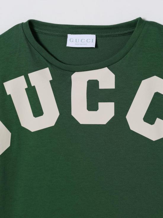 26SS [키즈] 구찌 티셔츠 855823XJHPQ 3826 Green - GUCCI