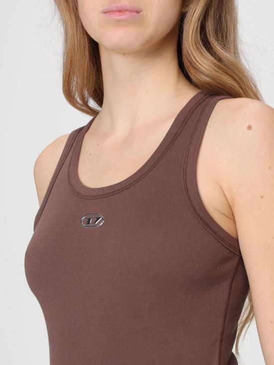 26SS 디젤 반팔 티셔츠 A199080JMBA 61J Brown - DIESEL