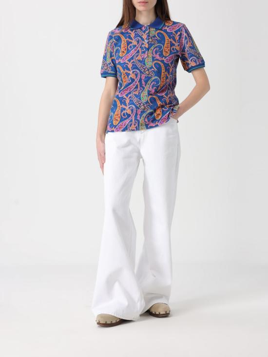 26SS 에트로 폴로 티셔츠 WRMD0001AKH36 X0880 Blue - ETRO